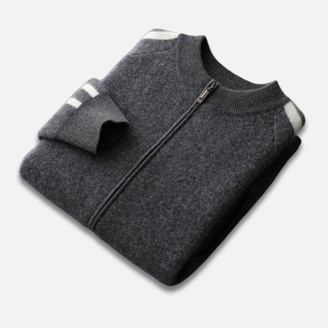 Men’s Zip-Up Wool Cardigan Laurel & Legacy