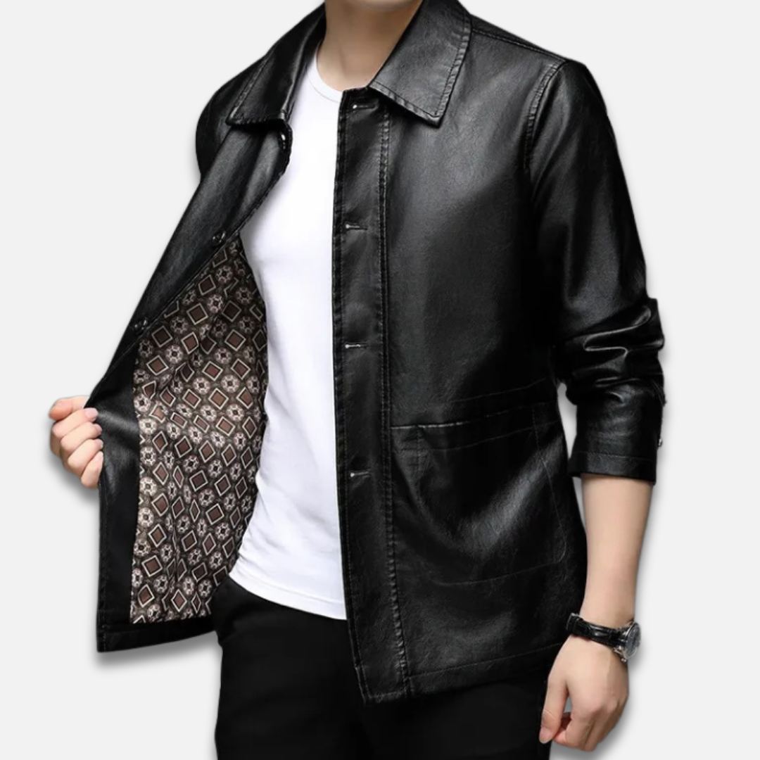 Men’s Structured Leather Jacket Laurel & Legacy