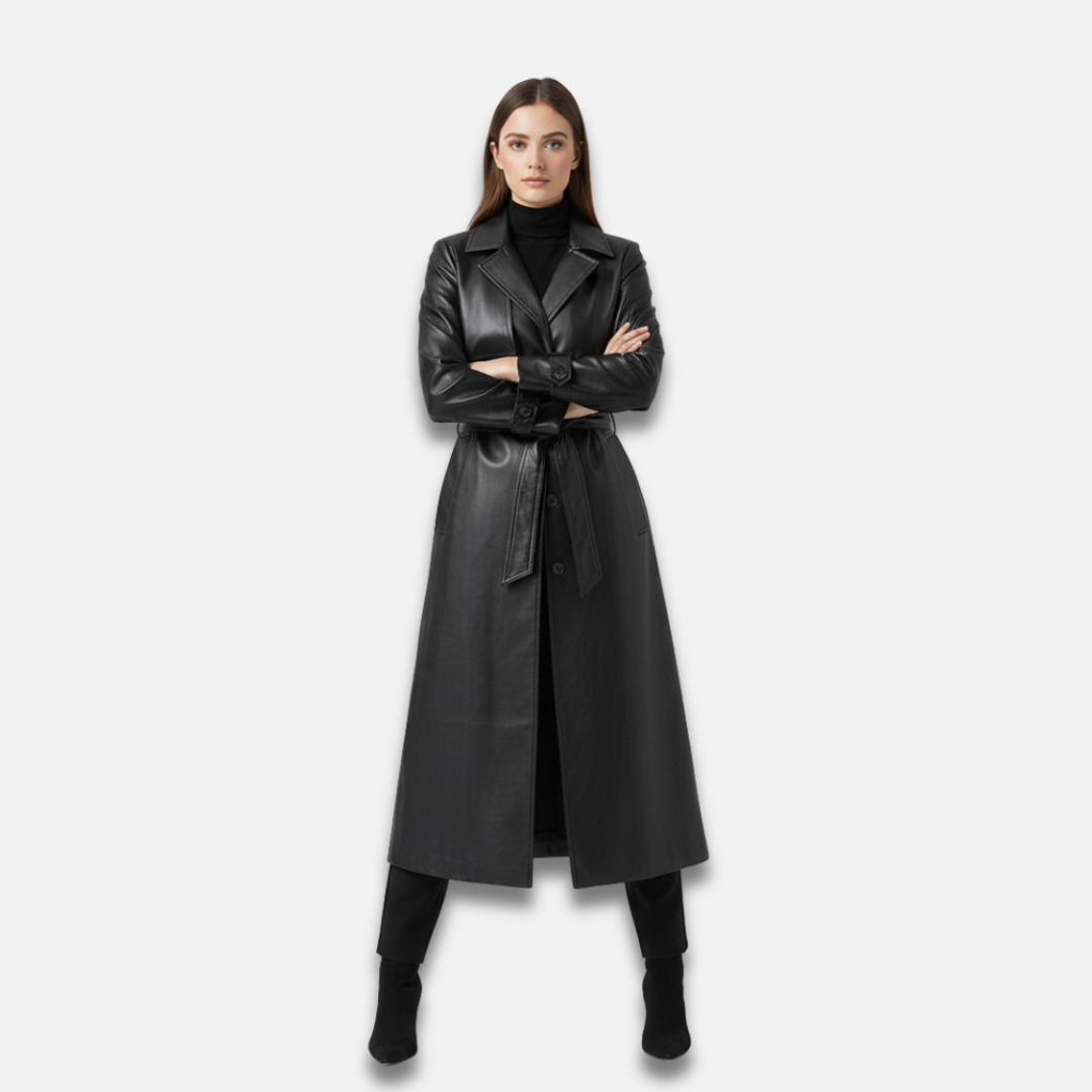 Women’s Leather Trench Coat Laurel & Legacy
