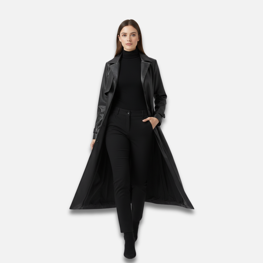 Women’s Leather Trench Coat Laurel & Legacy