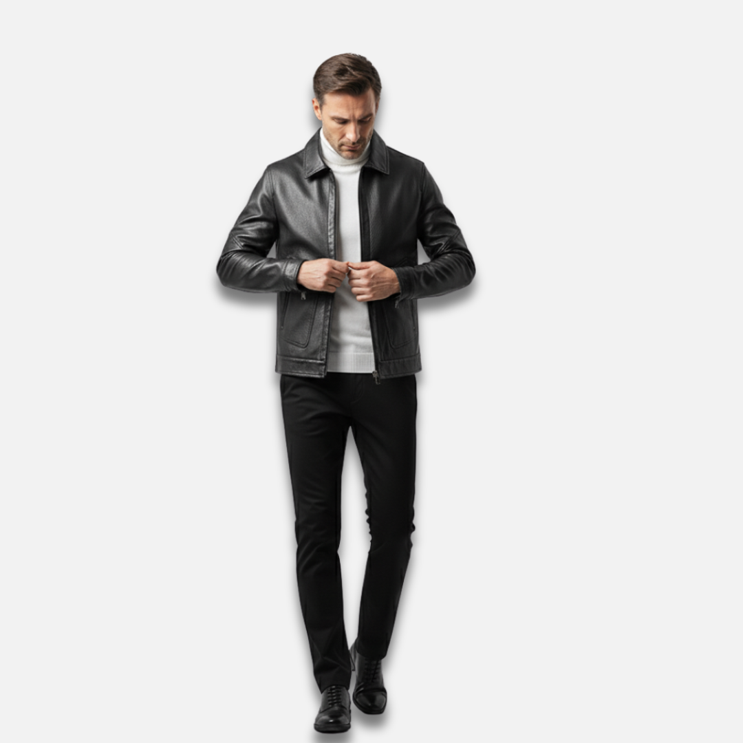 Men’s Trendy Casual Leather Jacket Laurel & Legacy