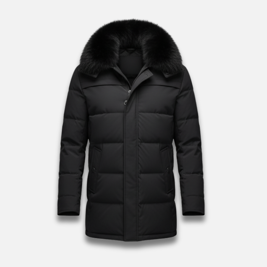 Men’s Long Fur Collar Down Coat Laurel & Legacy