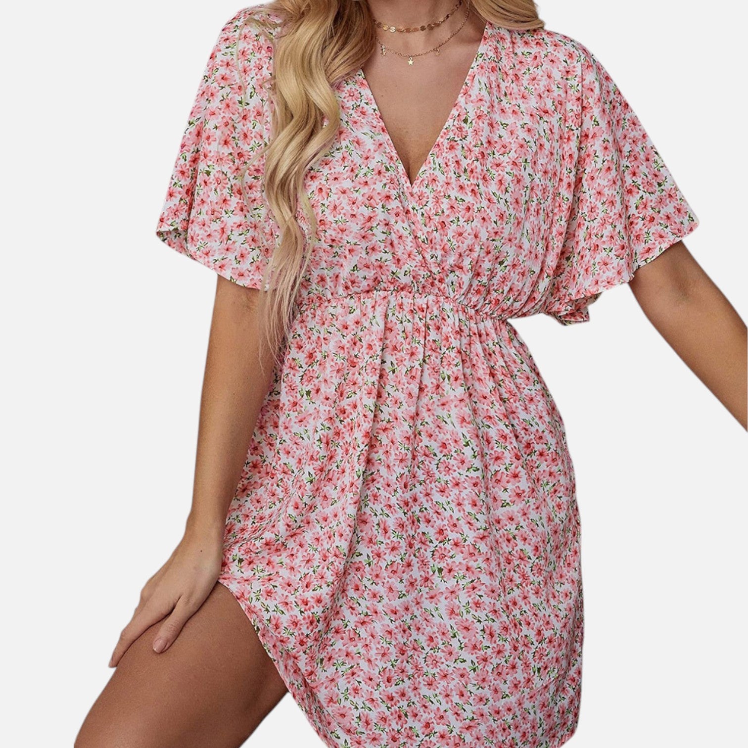 Laurel & Legacy | Women’S Spring Summer V-Neck Print Casual Loose Dress