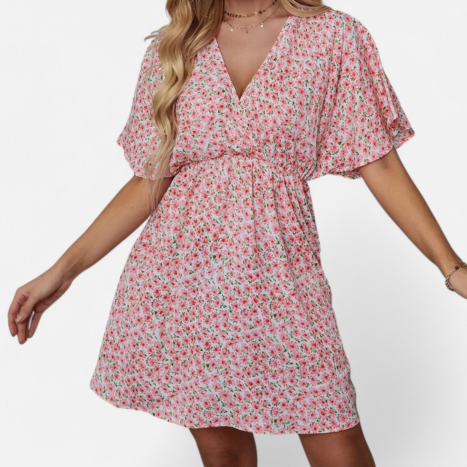 Laurel & Legacy | Women’S Spring Summer V-Neck Print Casual Loose Dress