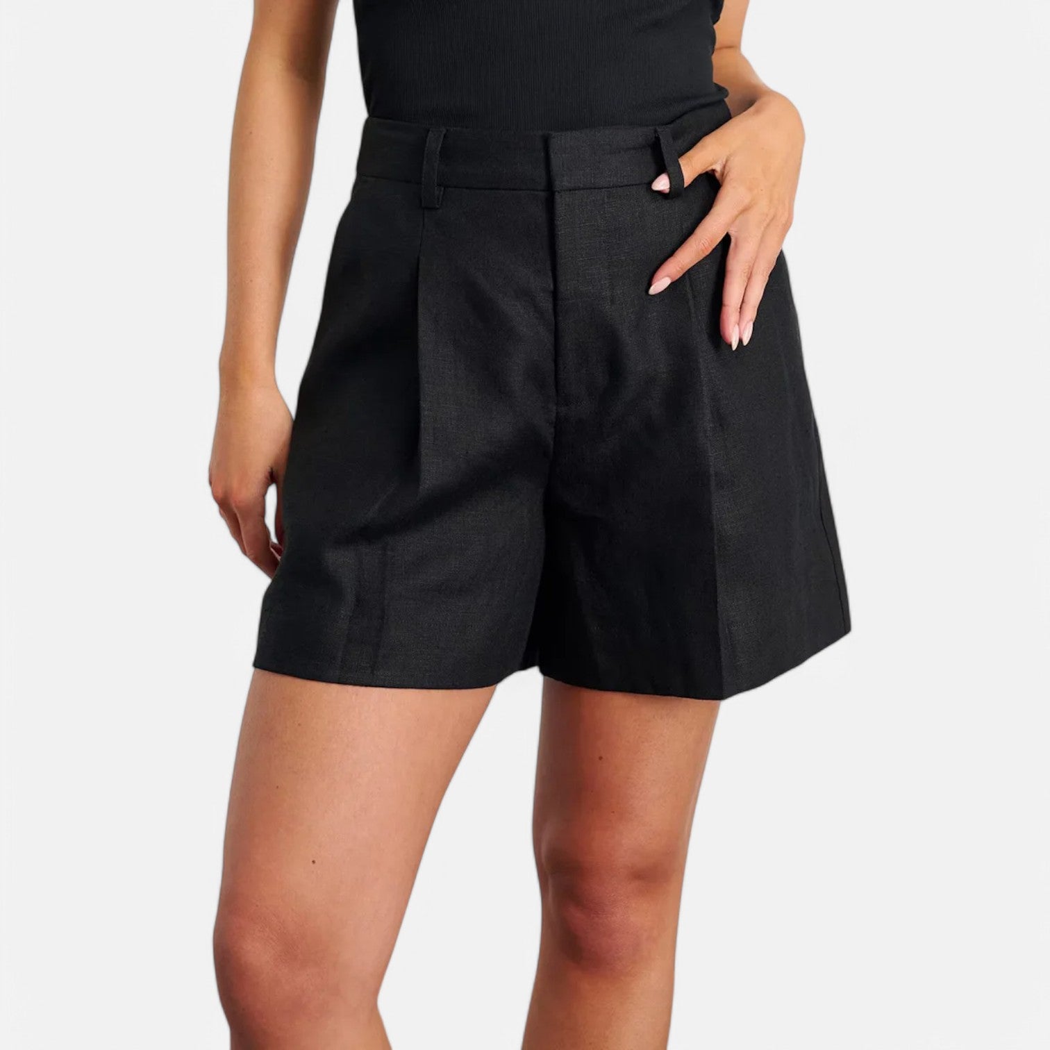 Laurel & Legacy | Women’S Summer Cotton Linen Vest & Shorts Set Casual Chic