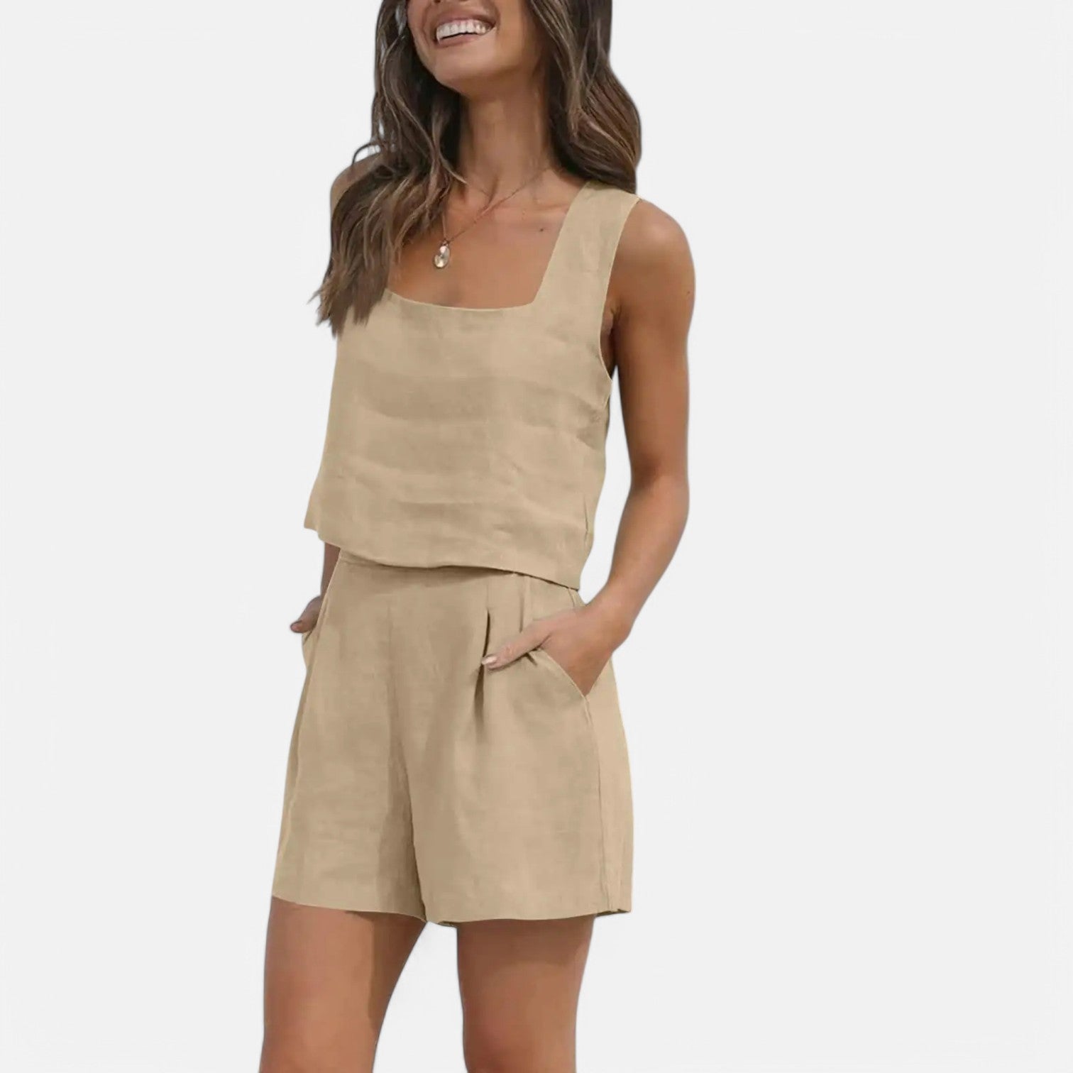 Laurel & Legacy | Women’S Summer Two-Piece Set Sleeveless Vest & Wide-Leg Pants